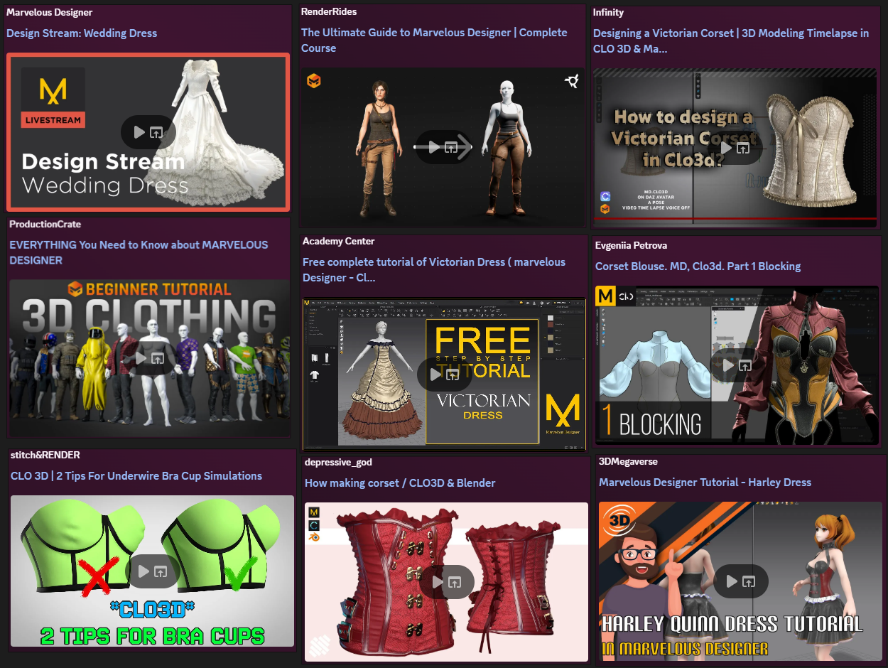 Marvelous Designer tutorials