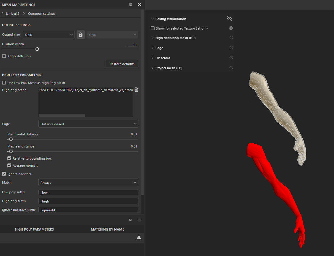 Creator arm bake issue